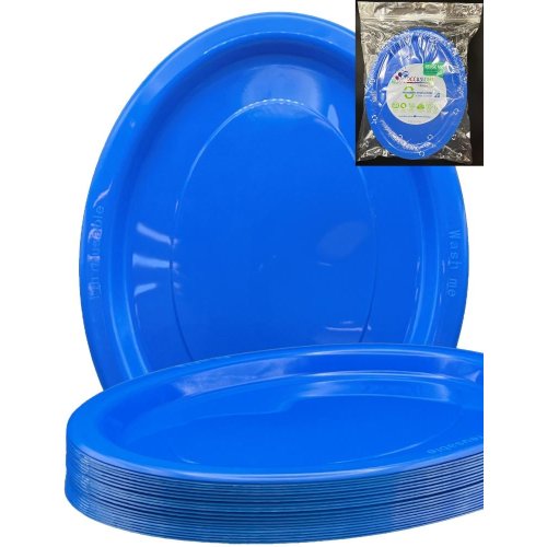 Oval Plates Royal Blue Pack Of 20
