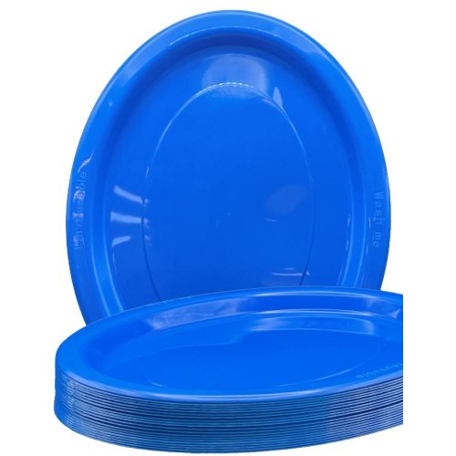 Oval Plates Royal Blue Pack Of 20