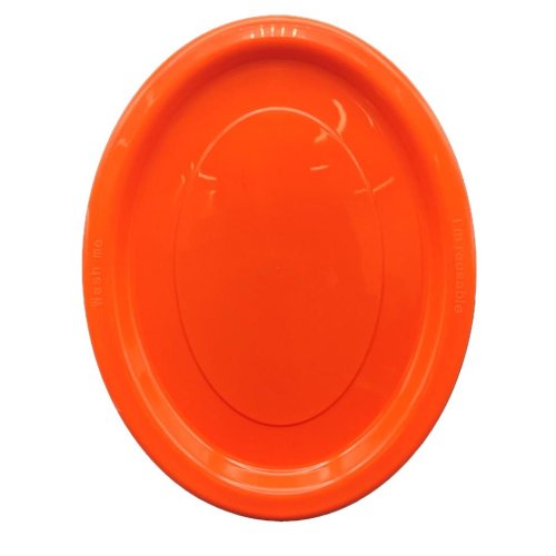 Oval Plates Orange Pack Of 20