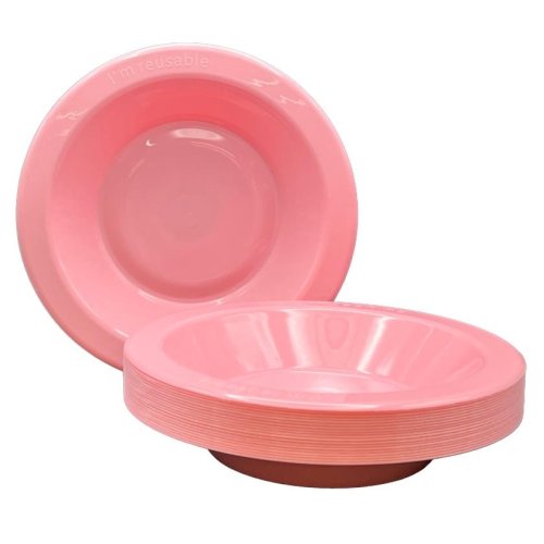 Plastic Bowl Light Pink Pack of 20