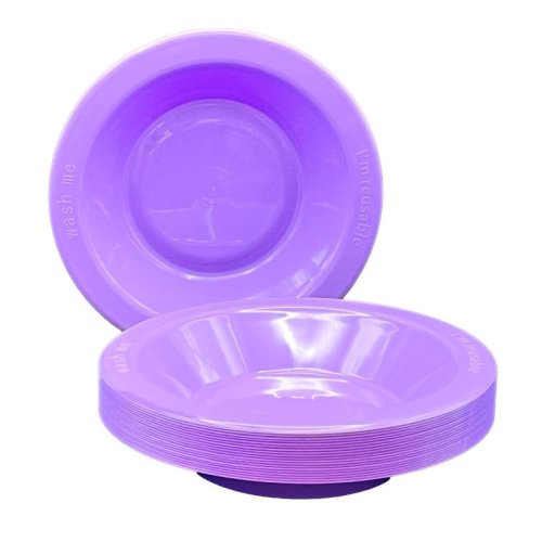 Plastic Bowl Lavender Pack of 20
