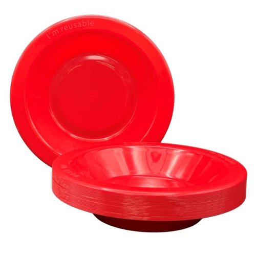 Plastic Bowl Red Pack of 20