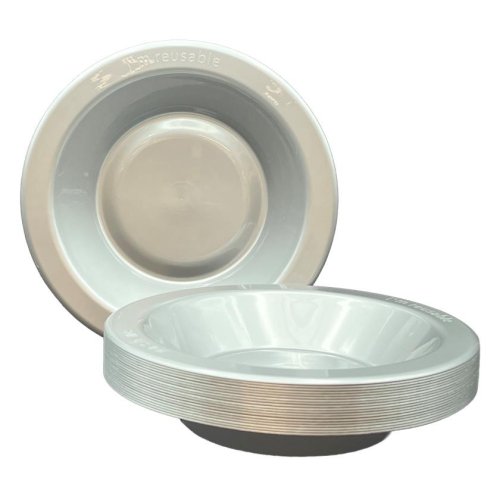 Plastic Bowl Silver Pack of 20