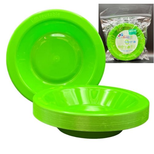 Plastic Bowl Lime Pack of 20