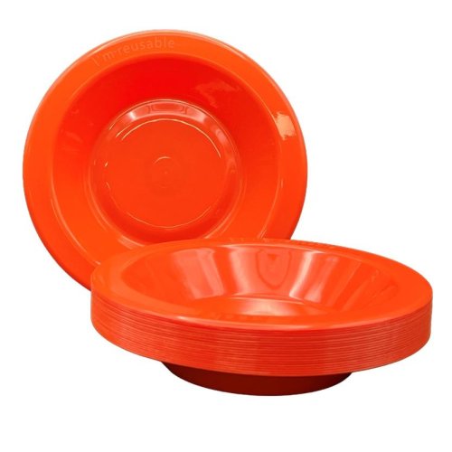 Plastic Bowl Orange Pack of 20