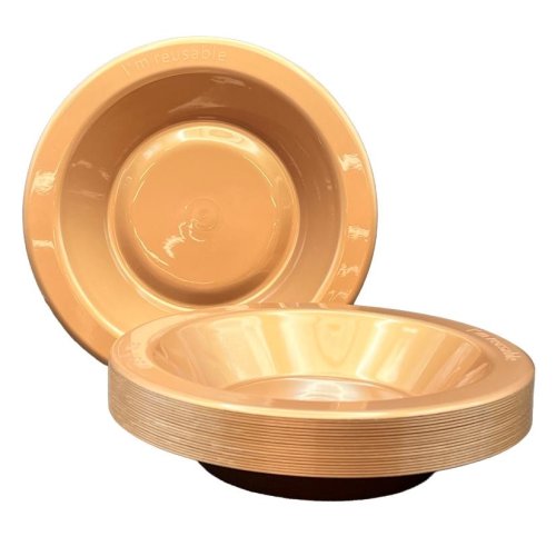 Plastic Bowls Rose Gold Pack of 20