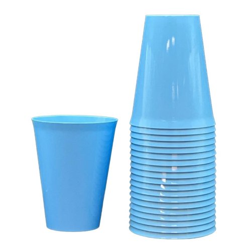 Plastic Cups Light Blue Pack of 20