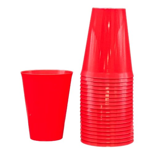 Plastic Cups Red Pack of 20