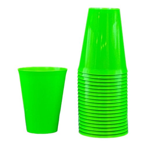 Plastic Cups Lime Green Pack of 20