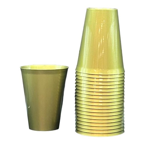 Plastic Cups Gold Pack of 20