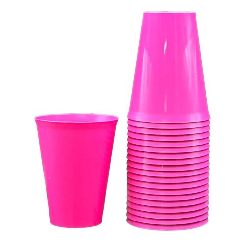 Plastic Cups Magenta Pack of 20
