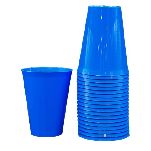 Plastic Cups Royal Blue Pack of 20