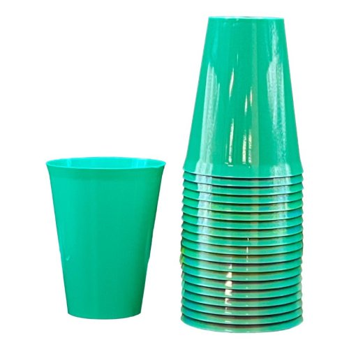 Plastic Cups Green Pack of 20