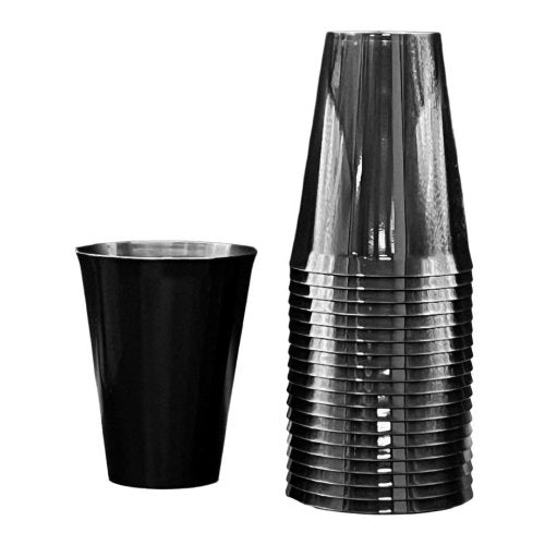 Plastic Cups Black Pack of 20