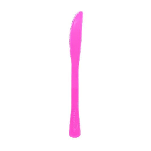Plastic Knife Magenta Pack of 20