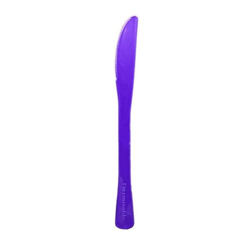 Plastic Knife Purple Pack of 20