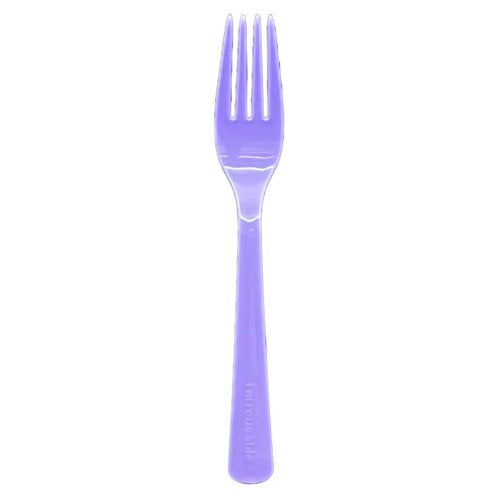 Plastic Forks Lavender Pack of 20