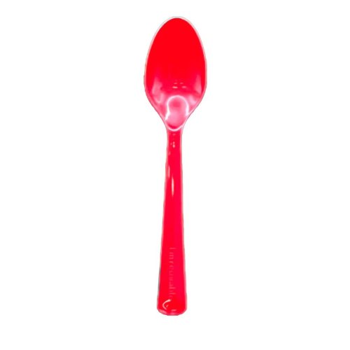 Plastic Spoons Red Pack of 20