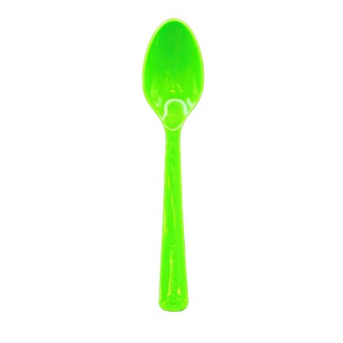 Plastic Spoons Lime Pack of 20