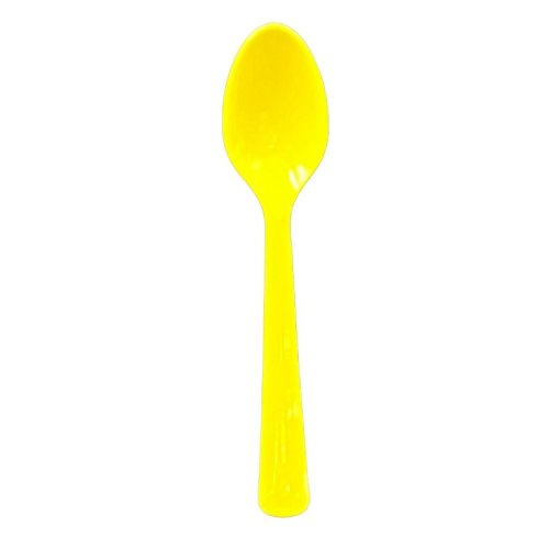 Plastic Spoons Yellow Pack of 20