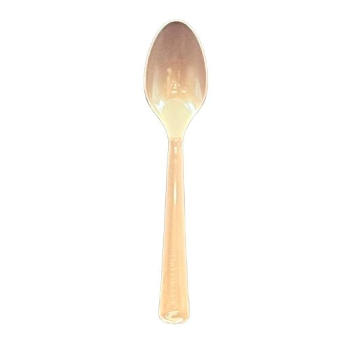 PLASTIC SPOONS ROSE GOLD Pack of 20