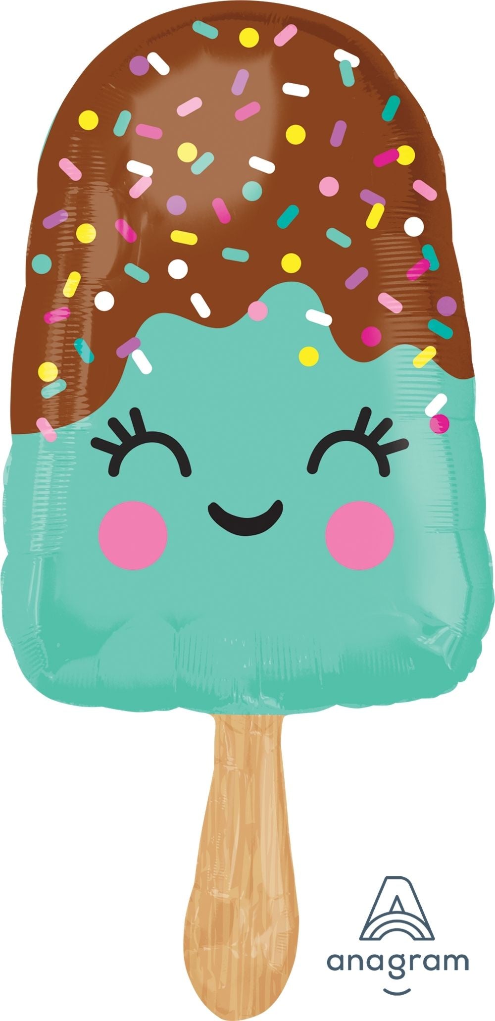 SuperShape XL Happy Ice Cream Bar Foil Balloon – 43cm x 88cm (Self-Sealing)