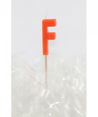 ALPHABET CANDLE #F ASSORTED COLOURS