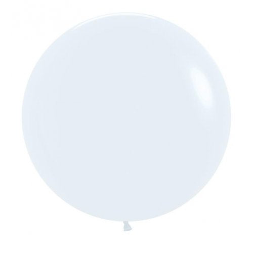 60cm White Round Balloon Pack Of 3`