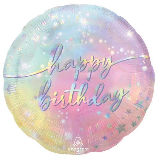 Luminous Happy Birthday Large Foil Supershape Balloon 71cm