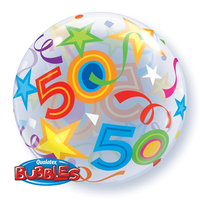 Bubble Balloon 22" Brilliant Star '50'