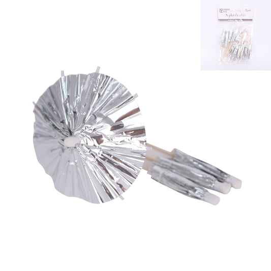 Silver Umbrella Pick Pack of 12