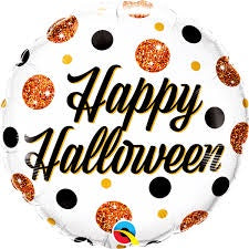 Halloween Sparkly Dots Foil Balloon 18"(45cm)