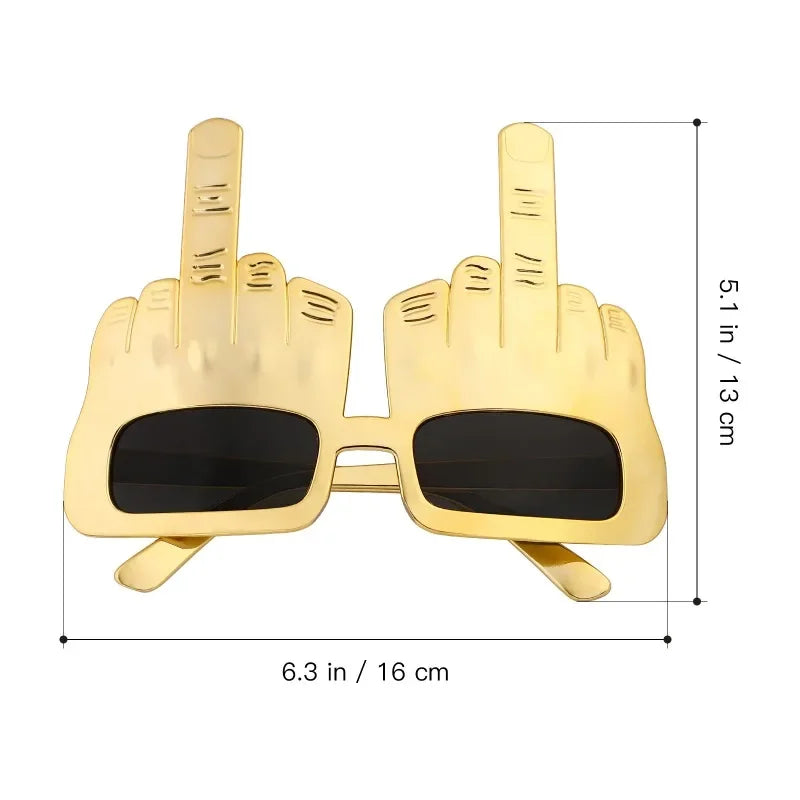 Creative Vertical Middle Finger Glasses, Decorative Props, Funny Sunglasses, Dance Party Props, Performances, Selfies, Glasses