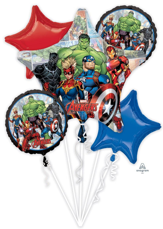 Foil Balloon Bouquet Avengers Marvel Powers Unite Pack Of 5
