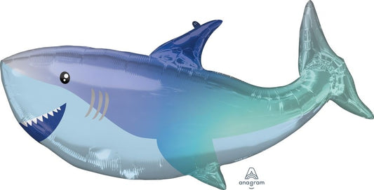 Anagram Foil Balloon SuperShape Shark 96cm x 45cm