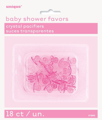 Crystal Pacifier Pink Pack Of 18