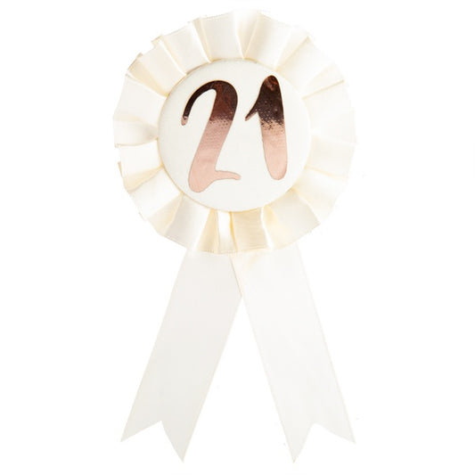 Badge #21 Rosette Rose Gold