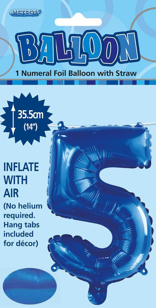 NUMERAL FOIL 14" PKG- R/BLUE 5