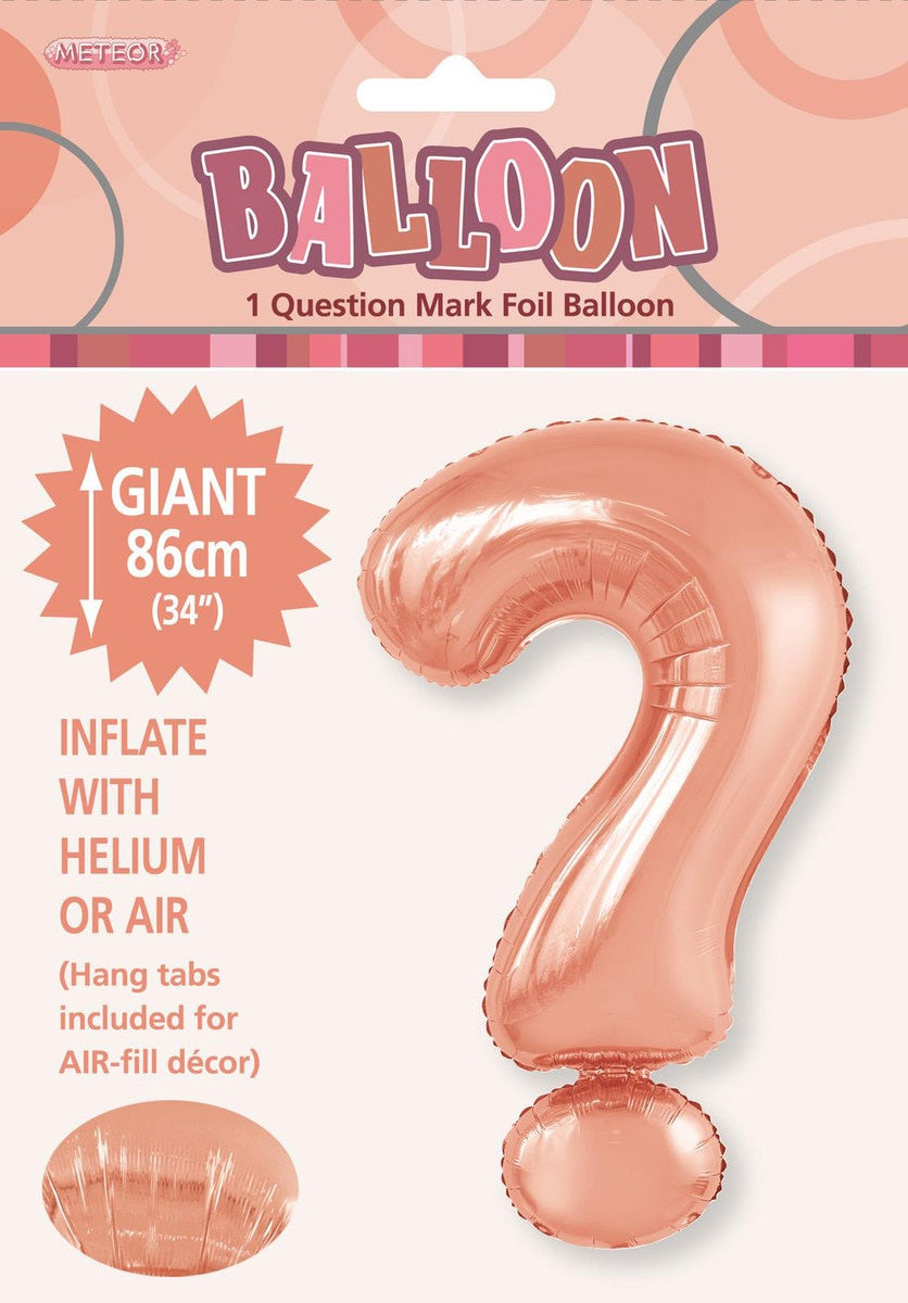 Rose Gold Question Mark Alphabet Foil Balloon 86cm (34")