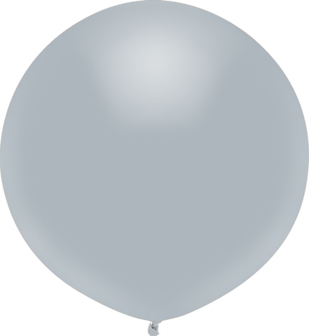 Latex 17"(43cm) Shining Silver Latex Balloons Pack Of 50