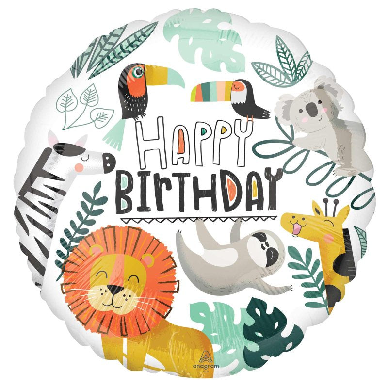 Get Wild Happy Birthday Foil Balloon 18" (45cm)