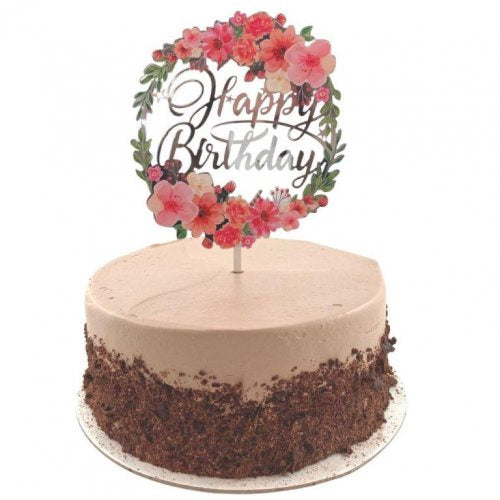 Cake Topper Acrylic 2mm Happy Birthday Multicolour P1