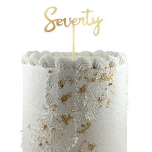 Cake Topper Acrylic 2mm Seventy Gold P1