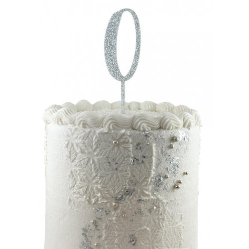 Cake Topper Acrylic Glitter 2.5mm Silver #0 P1