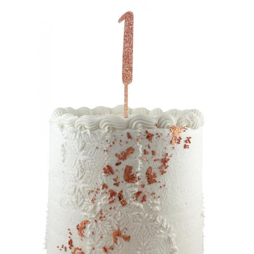 Cake Topper Acrylic Glitter 2.5mm Rose Gold #1 P1