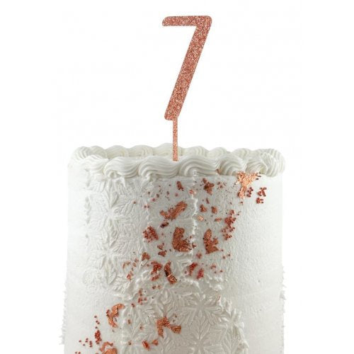 Cake Topper Acrylic Glitter 2.5mm Rose Gold #7 P1