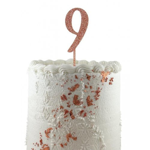 Cake Topper Acrylic Glitter 2.5mm Rose Gold #9 P1