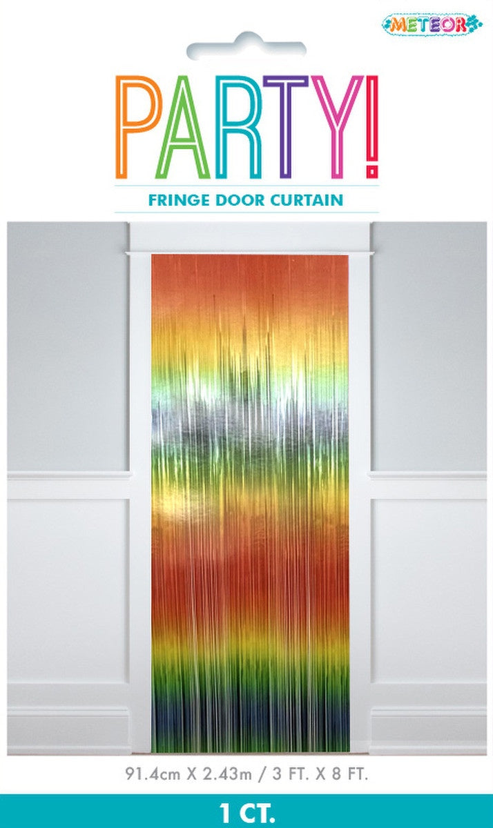 DOOR CURTAIN 0.91M W X 2.43M L (3' X 8') VIBRANT RAINBOW