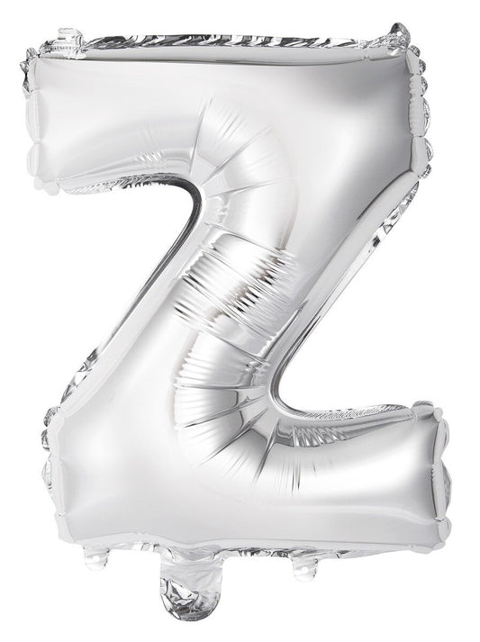 Silver "Z" Alphabet Foil Balloon 35cm (14")