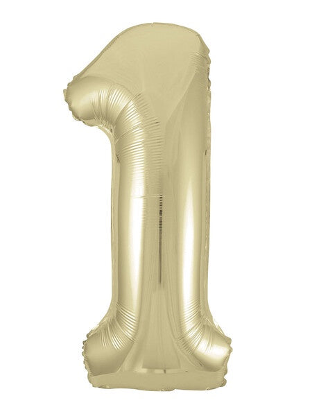 LARGE FOIL NUMBER FOIL 34"(86CM) CHAMPAGNE GOLD 1